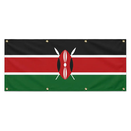 Drapeau kenya en polyester résistant avec 8 œillets robustes