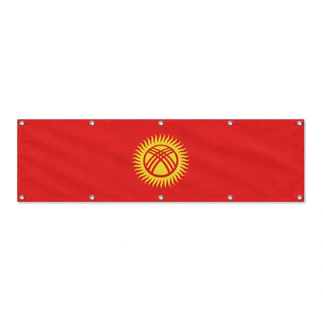 Drapeau du Kirghizistan grand format XL en polyester avec dix œillets