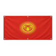 Drapeau kirghizistan polyester résistant usages extérieurs