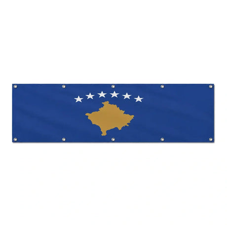 Drapeau du Kosovo grand format XL en polyester avec dix œillets
