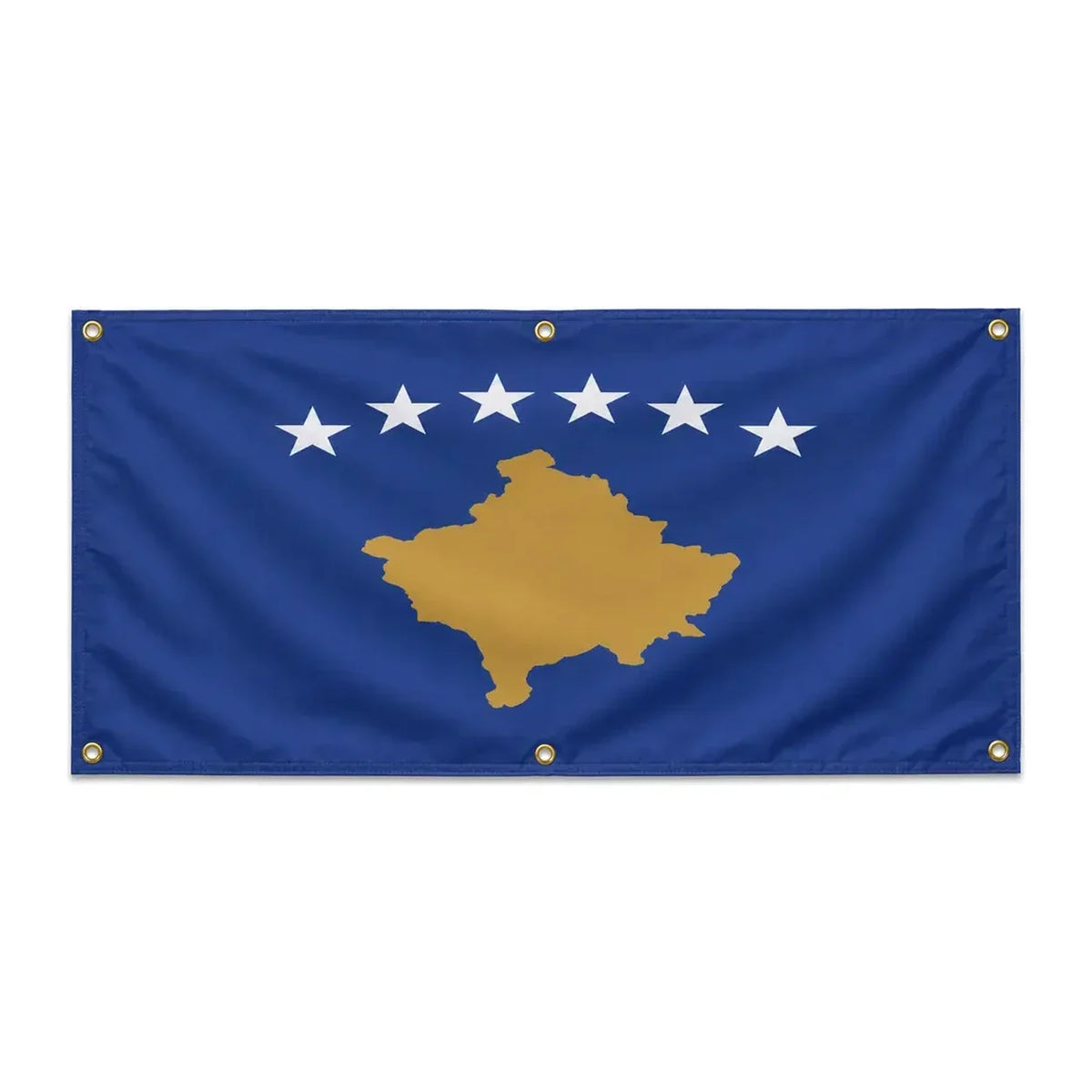 Drapeau kosovo polyester résistant six œillets exterior