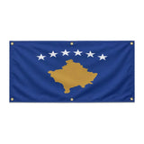 Drapeau kosovo polyester résistant six œillets exterior