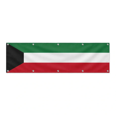 Drapeau du Koweït grand format XL en polyester avec dix œillets