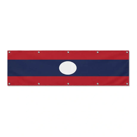 Drapeau du Laos grand format XL en polyester avec dix œillets