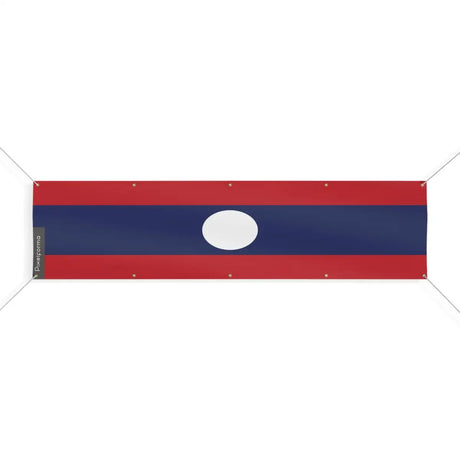 Drapeau du Laos 10 Oeillets en Plusieurs Tailles (XL) - Pixelforma 