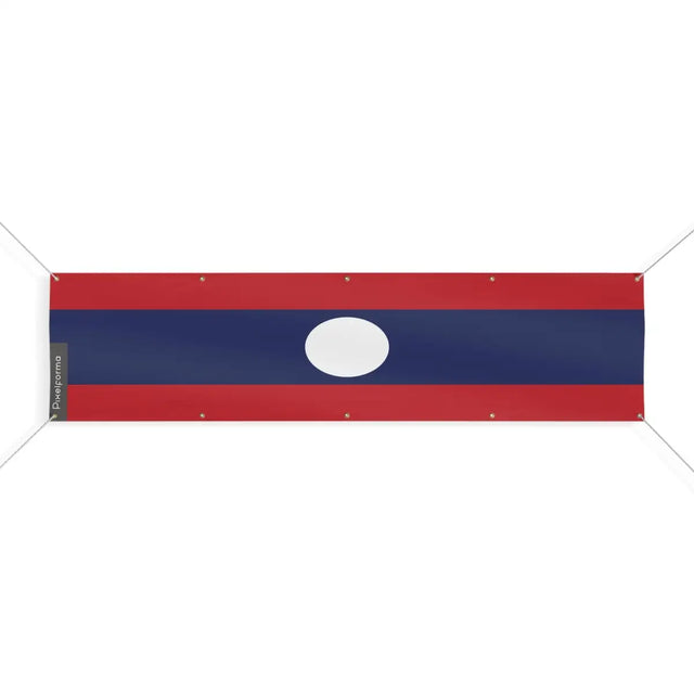 Drapeau du Laos 10 Oeillets en Plusieurs Tailles (XL) - Pixelforma 