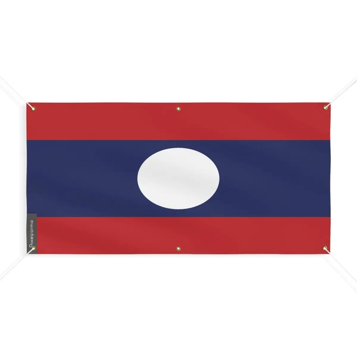 Drapeau du Laos 6 Oeillets en Plusieurs Tailles (M) - Pixelforma 