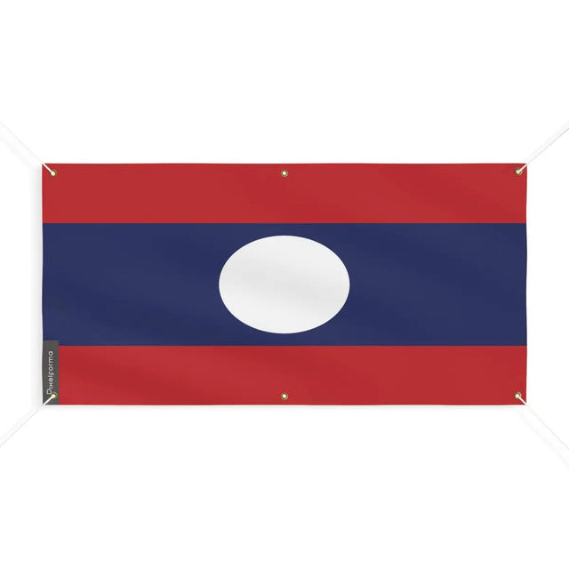 Drapeau du Laos 6 Oeillets en Plusieurs Tailles (M) - Pixelforma 