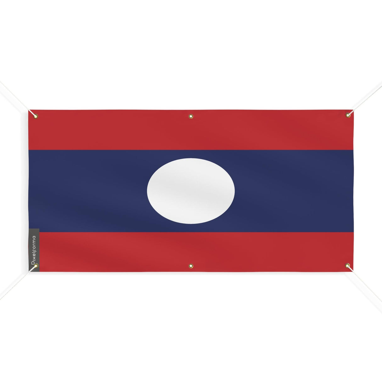 Drapeau du Laos 6 Oeillets en plusieurs tailles - Pixelforma 
