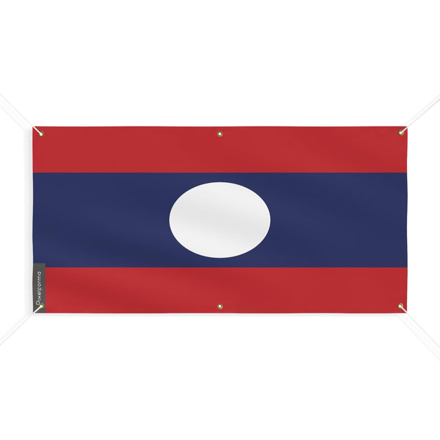 Drapeau du Laos 6 Oeillets en plusieurs tailles - Pixelforma