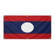Drapeau laos en polyester résistant avec œillets renforcés