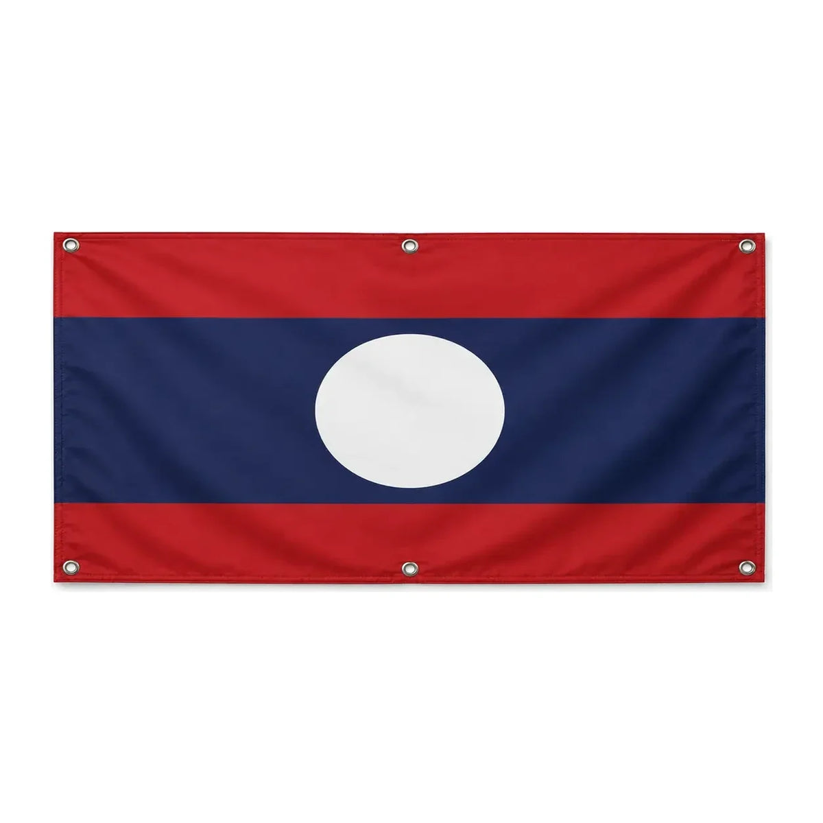 Drapeau laos en polyester résistant avec œillets renforcés