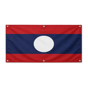 Drapeau laos en polyester résistant avec œillets renforcés