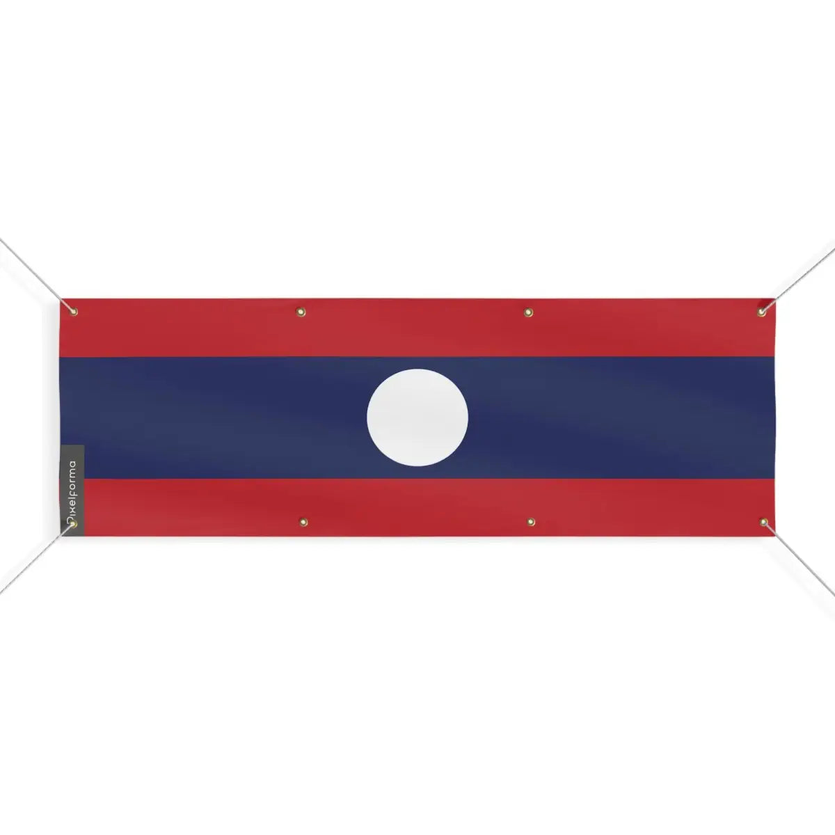 Drapeau du Laos 8 Oeillets en Plusieurs Tailles (L) - Pixelforma 