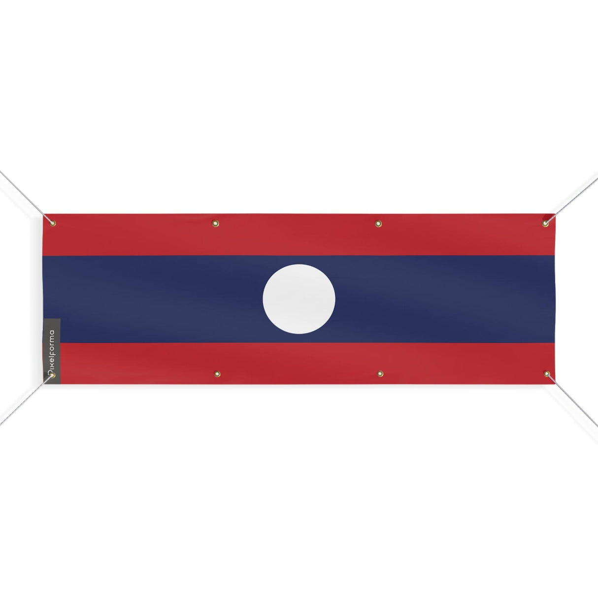 Drapeau du Laos 8 Oeillets en plusieurs tailles - Pixelforma