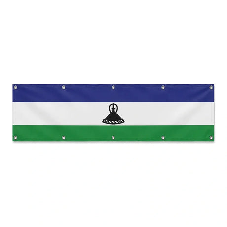 Drapeau du Lesotho grand format XL en polyester avec dix œillets