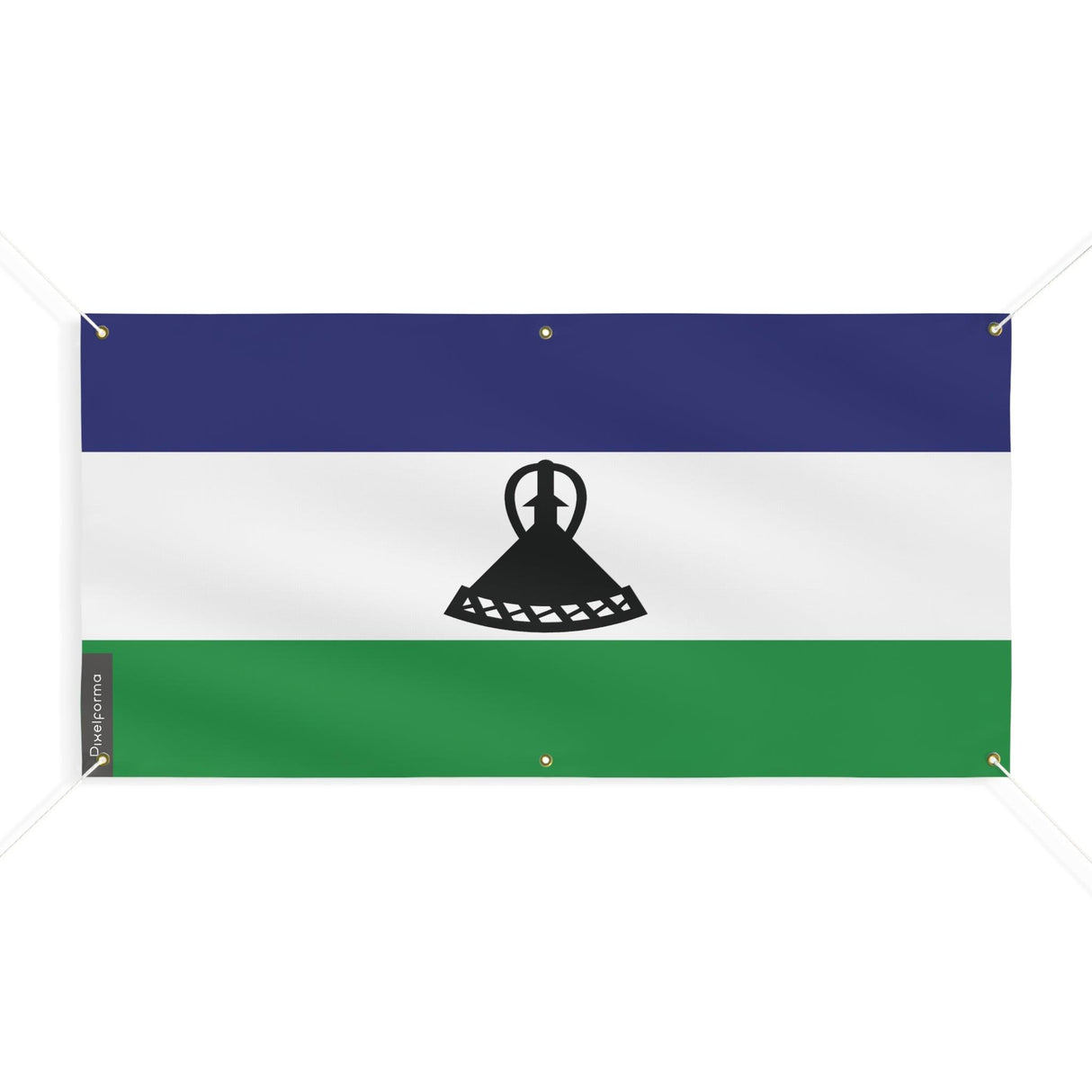 Drapeau du Lesotho 6 Oeillets en plusieurs tailles - Pixelforma 