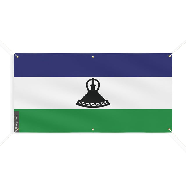 Drapeau du Lesotho 6 Oeillets en plusieurs tailles - Pixelforma 
