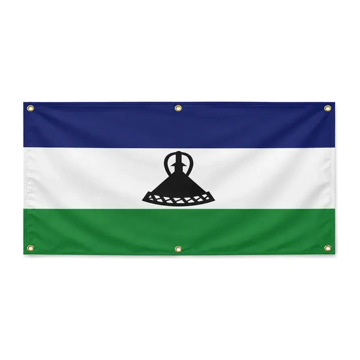 Drapeau lesotho polyester résistant pour extérieur durable