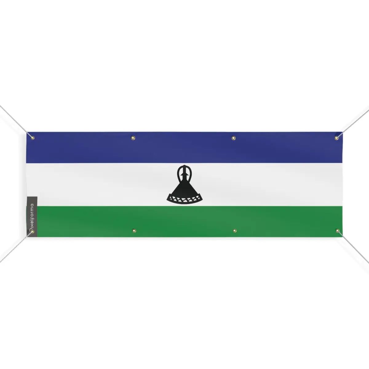 Drapeau du Lesotho 8 Oeillets en Plusieurs Tailles (L) - Pixelforma 