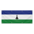 Drapeau lesotho polyester résistant avec 8 œillets