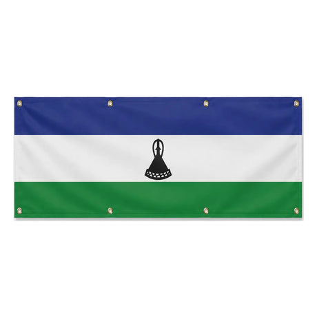 Drapeau lesotho polyester résistant avec 8 œillets