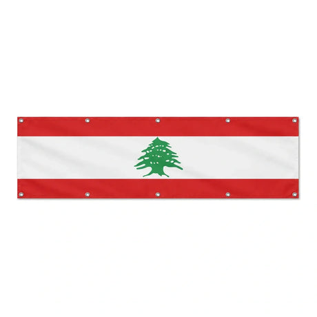 Drapeau du Liban grand format XL en polyester avec dix œillets
