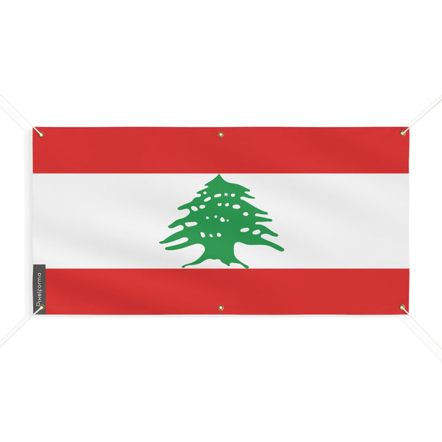 Drapeau du Liban 6 Oeillets en plusieurs tailles - Pixelforma