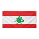 Drapeau liban polyester résistant 6 œillets usage extérieur