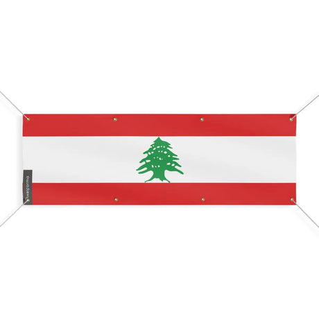 Drapeau du Liban 8 Oeillets en Plusieurs Tailles (L) - Pixelforma 