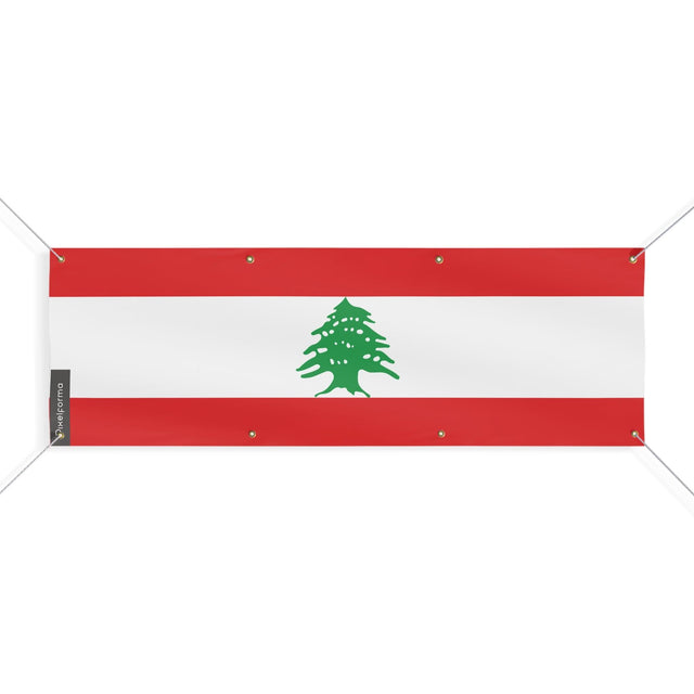 Drapeau du Liban 8 Oeillets en plusieurs tailles - Pixelforma 