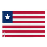 Drapeau du Liberia en plusieurs tailles 100 % polyester Imprimer avec Double ourlet - Pixelforma