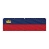 Drapeau du Liechtenstein grand format XL en polyester avec dix œillets