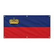 Drapeau liechtenstein polyester résistant œillets renforcés