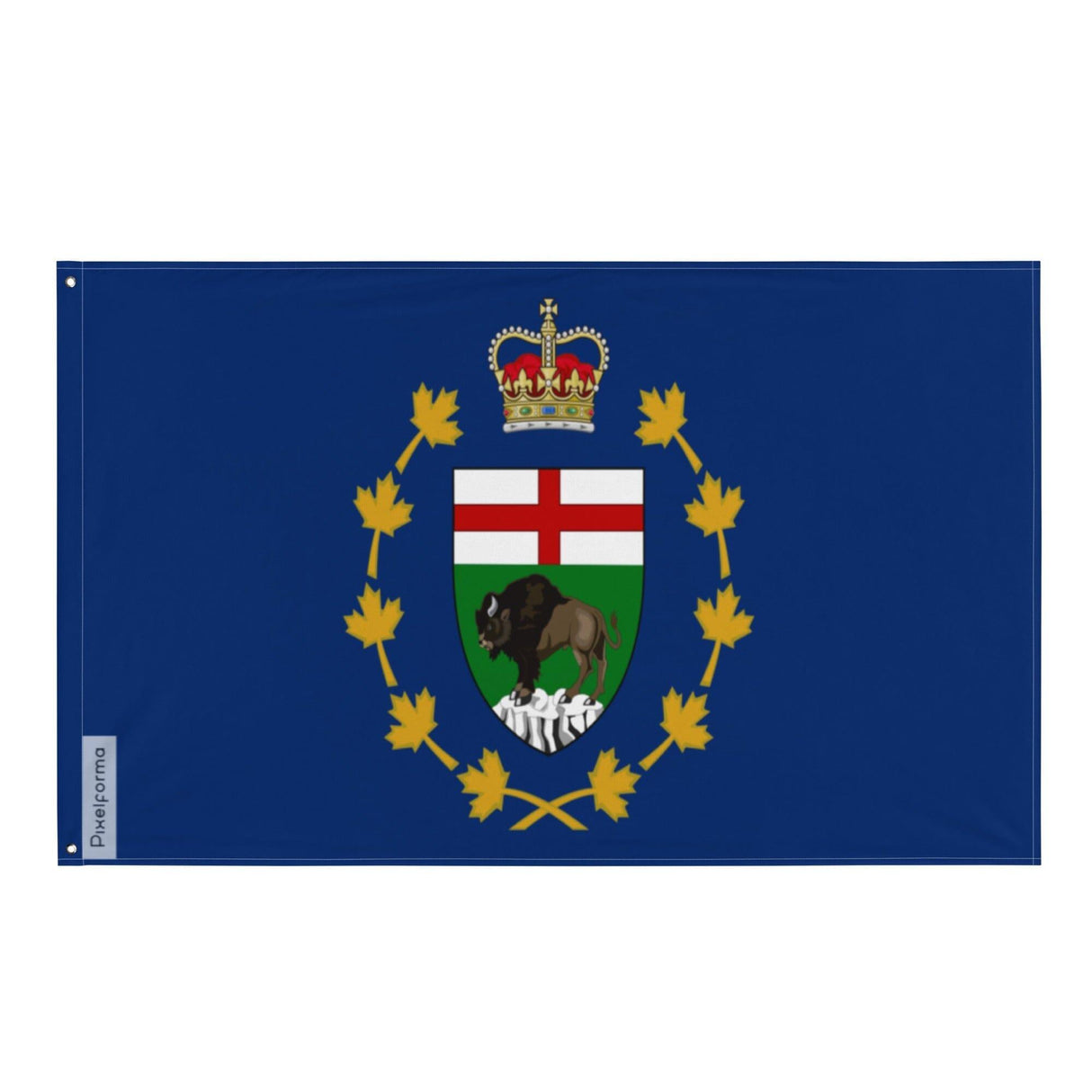 Drapeau du lieutenant-gouverneur du Manitoba en plusieurs tailles 100 % polyester Imprimer avec Double ourlet - Pixelforma 