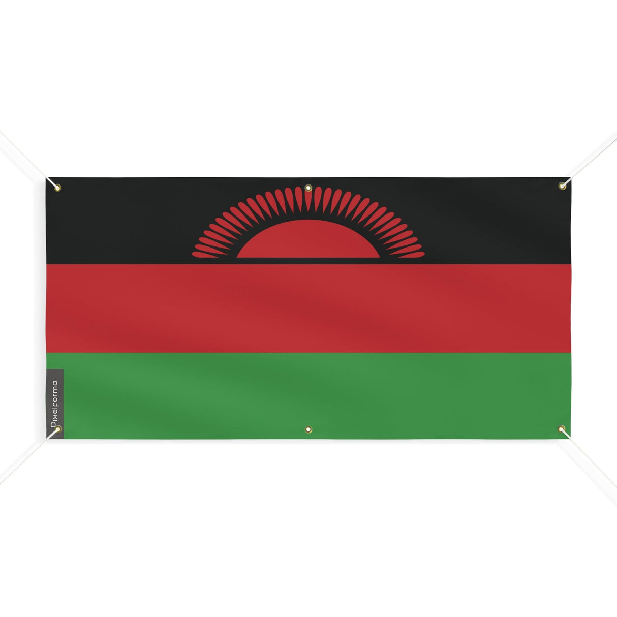 Drapeau du Malawi 6 Oeillets en plusieurs tailles - Pixelforma 