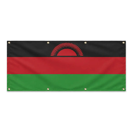 Drapeau malawi polyester résistant aux intempéries 8 œillets