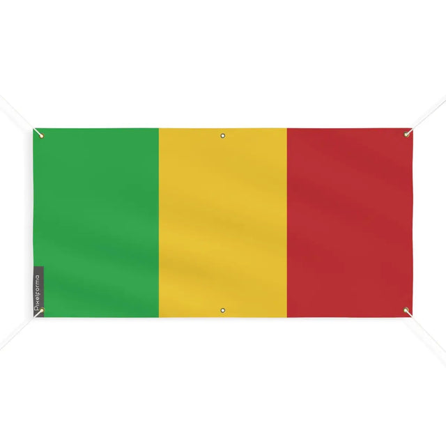 Drapeau du Mali 6 Oeillets en Plusieurs Tailles (M) - Pixelforma 