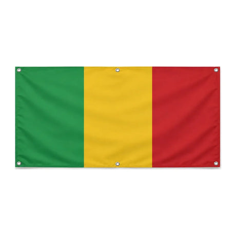 Drapeau mali polyester résistant avec œillets renforcés