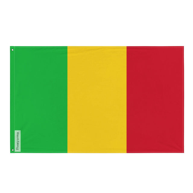 Drapeau du Mali en plusieurs tailles 100 % polyester Imprimer avec Double ourlet - Pixelforma