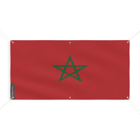 Drapeau du maroc 6 oeillets en plusieurs tailles (m) - pixelforma