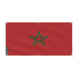 Drapeau du Maroc 6 Oeillets en plusieurs tailles - Pixelforma 