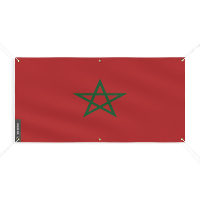 Drapeau du Maroc 6 Oeillets en plusieurs tailles - Pixelforma 