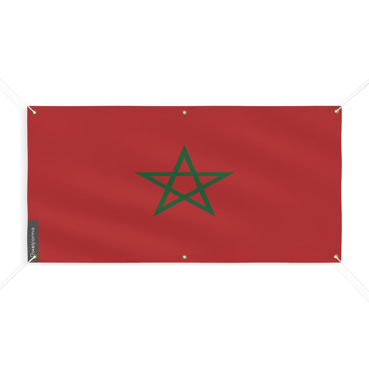 Drapeau du Maroc 6 Oeillets en plusieurs tailles - Pixelforma