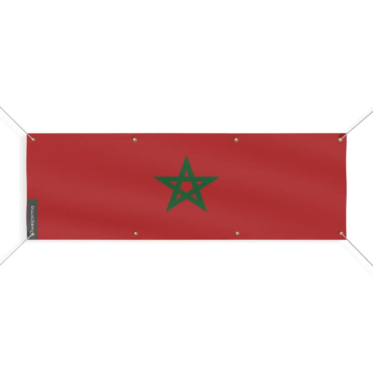 Drapeau du Maroc 8 Oeillets en Plusieurs Tailles (L) - Pixelforma 