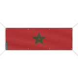 Drapeau du Maroc 8 Oeillets en Plusieurs Tailles (L) - Pixelforma 