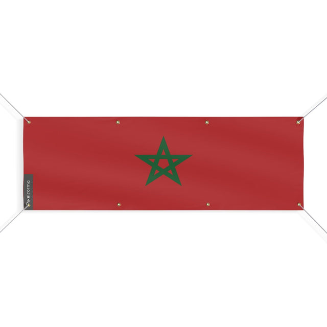 Drapeau du Maroc 8 Oeillets en plusieurs tailles - Pixelforma 