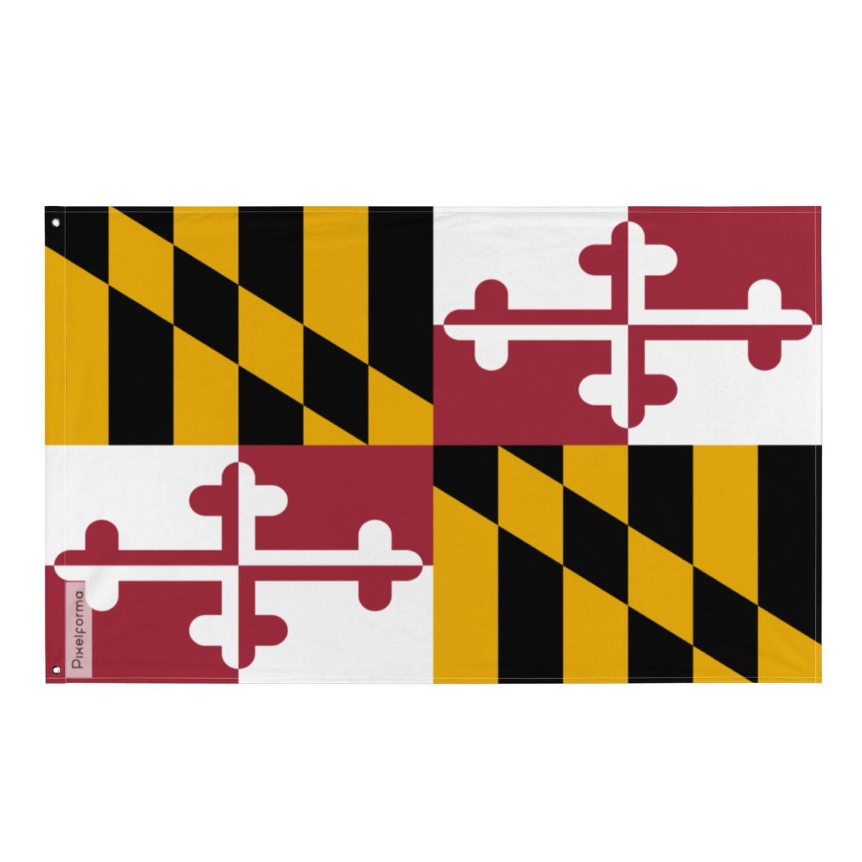 Drapeau du Maryland en plusieurs tailles 100 % polyester Imprimer avec Double ourlet - Pixelforma