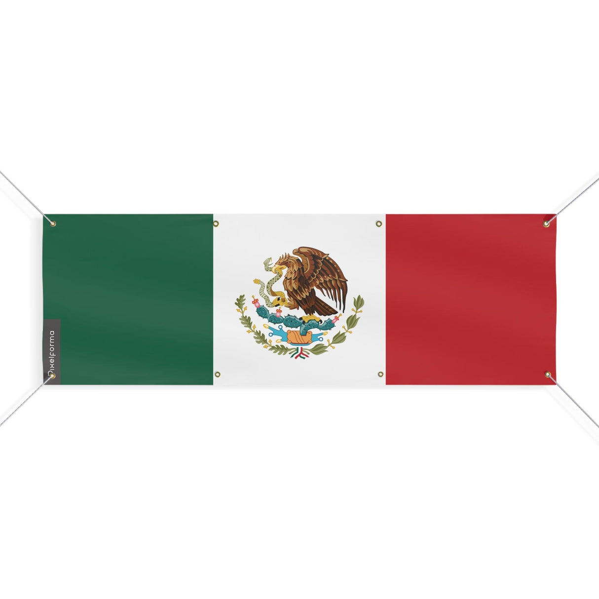 Drapeau du Mexique 8 Oeillets en plusieurs tailles - Pixelforma 