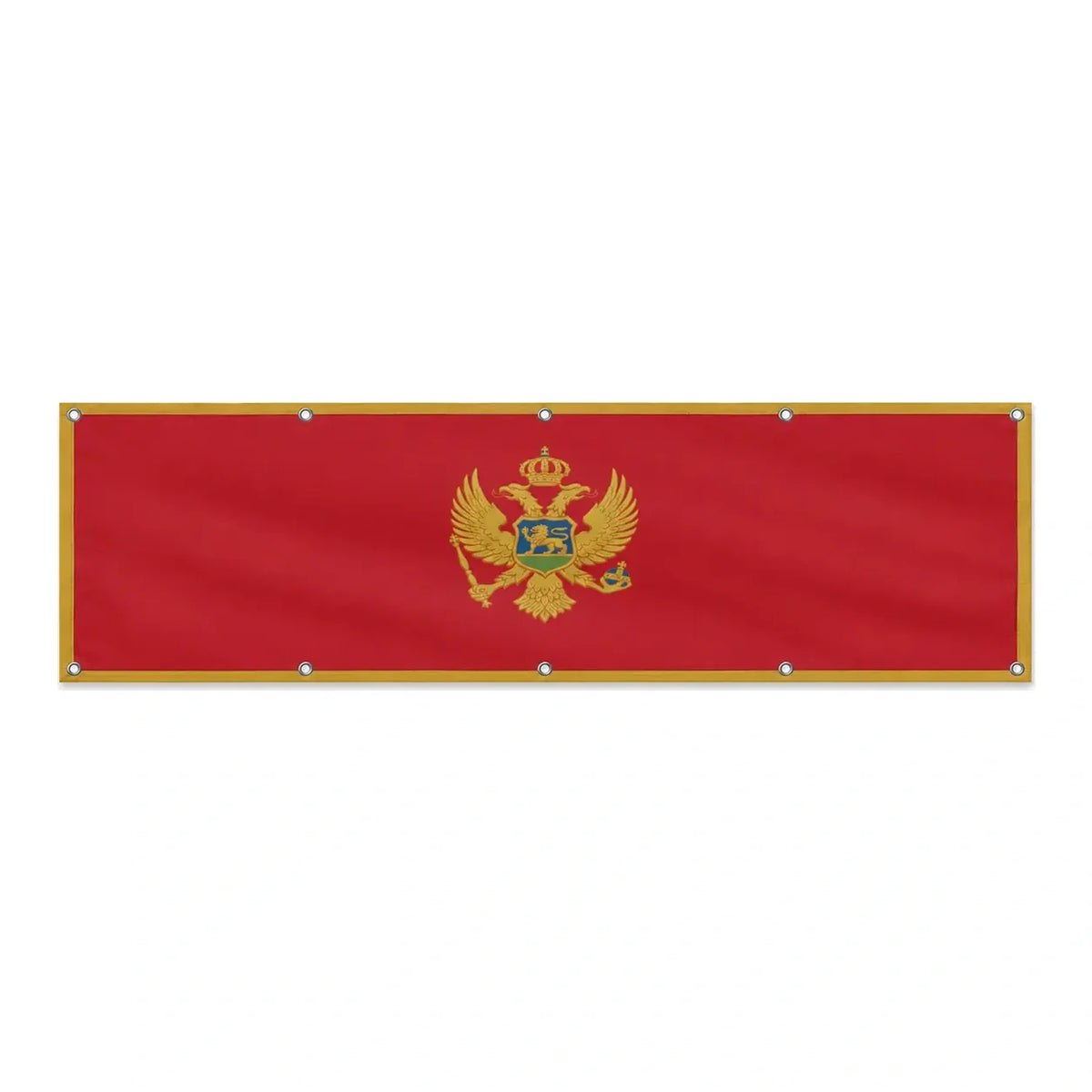 Drapeau du Monténégro grand format XL en polyester avec dix œillets